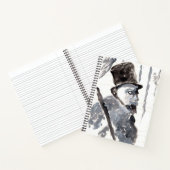 Kavalier in schwarzer und grauer Spirale Notizbuch (Innenseite)