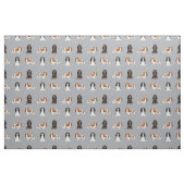 Kavalier kc spaniel dogs grau stoff (Fat Quarter (45,7 x 55,9 cm))