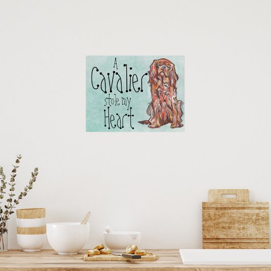 Kavalier King charles spaniel ruby Art Poster (Küche)