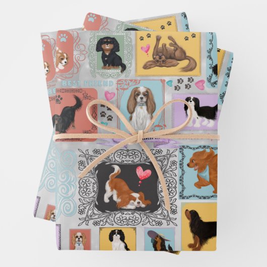 Kavalier König Charles Spanier Geschenkpapier Set (Beispiel)