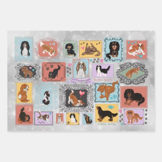 Kavalier König Charles Spanier Geschenkpapier Set (Vorderseite)