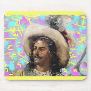 Kavalier mit farbigem Hut Mousepad