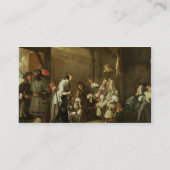 Kavaliere und Begleiter, die in einer Scheune Visitenkarte (Rückseite)