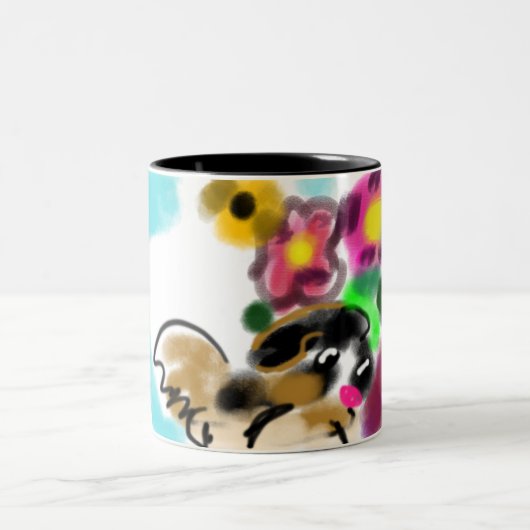 Kavalierspaniel  zweifarbige tasse (Mittel)