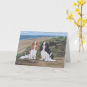 Kavallerie am Strand Grußkarte Karte (Gelbe Blume)