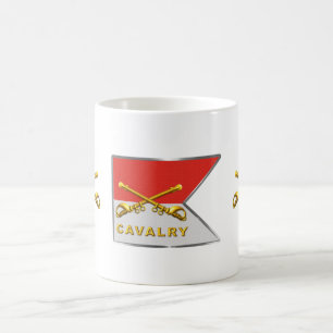 Kavallerie gekreuzte Säbel Guidon Kaffeetasse