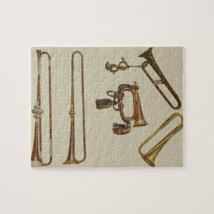 Kavallerie trompeten, ein Signalhorn, eine Puzzle