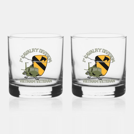 Kavalry Vietnam - UH-1-Schiff Whiskyglas (Vorderseite)