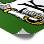 Kavanagh Coat of Arms Irish Flag Print Poster (Ecke)