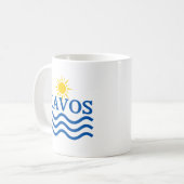 KAVOS Korfu Griechenland, Sun Waves Kaffeetasse (Vorderseite Links)
