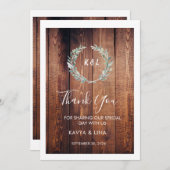 Kavya & Lina's Rustikale Hochzeit am 30. September Einladung (Vorne/Hinten)