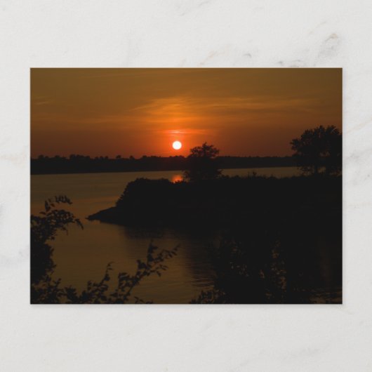 Kaw Lake Sunset Postkarte (Vorderseite)