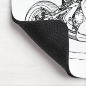 Kaw Ninja 650r ER6f 2008 Mousepad (Ecke)