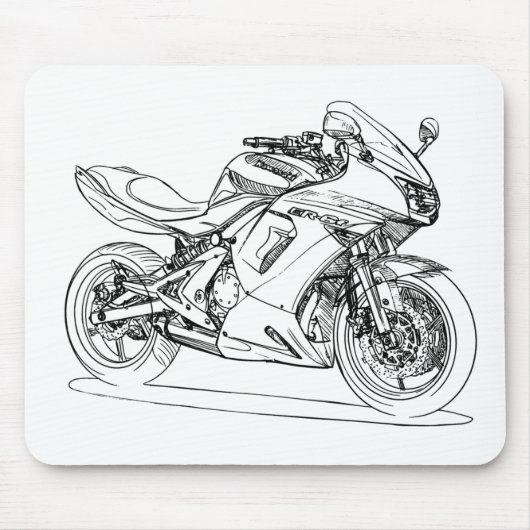 Kaw Ninja 650r ER6f 2008 Mousepad (Vorne)