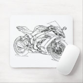 Kaw Ninja ZX10R 2015 Mousepad (Mit Mouse)