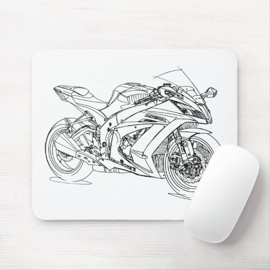 Kaw Ninja ZX10R 2015 Mousepad (Mit Mouse)