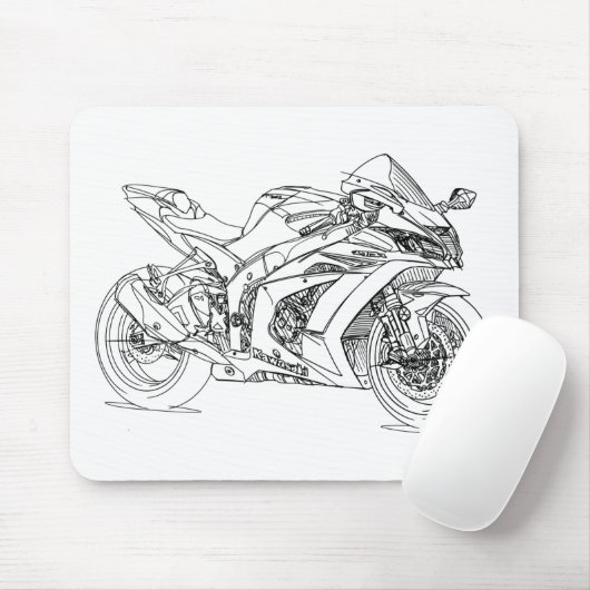Kaw Ninja ZX10R 2016 Mousepad (Mit Mouse)