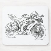 Kaw Ninja ZX10R 2016 Mousepad (Vorne)