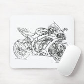 Kaw Ninja ZX10R 2017 Mousepad (Mit Mouse)