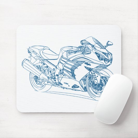 Kaw Ninja ZX14R 2012 Mousepad (Mit Mouse)