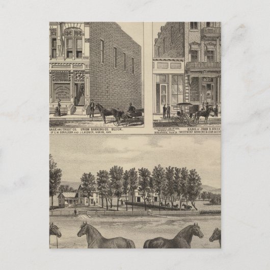 Kaw Valley Farm, Marion und Topeka, Kansas Postkarte (Vorderseite)