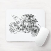 Kaw Z1000 2014 Mousepad (Mit Mouse)