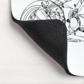 Kaw Z1000sx 2011 Mousepad (Ecke)