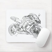 Kaw Z1000sx 2011 Mousepad (Mit Mouse)