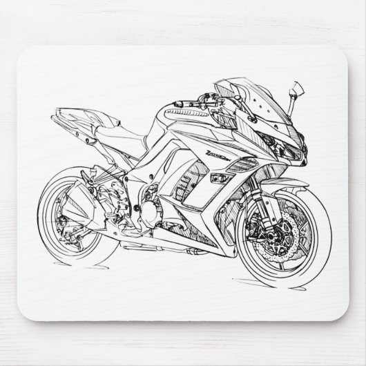 Kaw Z1000sx 2011 Mousepad (Vorne)