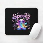 Kawaai Pastel Spooky Bow Geist mit Lichthöhe Mousepad (Mit Mouse)