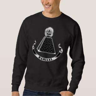 Kawaal Illuminati Crew-Hals-Schwarzes Sweatshirt