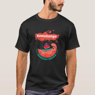 Kawabunga Summer Vibes Niedlich Watermelon Surfer T-Shirt