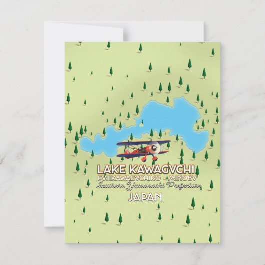 Kawaguchi Fujikawaguchiko & Minobu Japan Karte (Vorderseite)