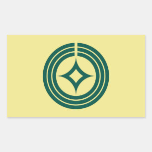 Kawaguchi-Stadtflagge Saitama Präfektur Japanische Rechteckiger Aufkleber