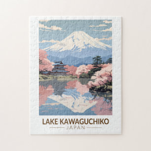 Kawaguchisee Japan Reise Kunst Vintage Puzzle