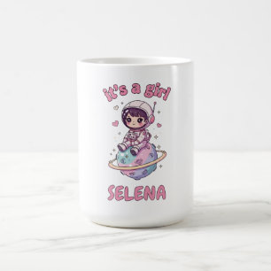 Kawai Astro Girl Gender Reveal Kaffeetasse