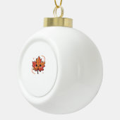 Kawai-Blatt, klassischer T - Shirt Keramik Kugel-Ornament (Rechts)