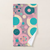 Kawai Circle Pink Marine Isometrie Muster Badhandtuch Set (Handtuch)