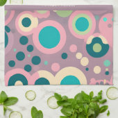 Kawai Circle Pink Marine Isometrie Muster Geschirrtuch (Gefaltet)