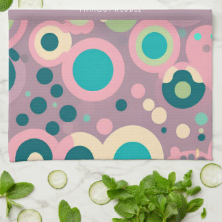 Kawai Circle Pink Marine Isometrie Muster Geschirrtuch