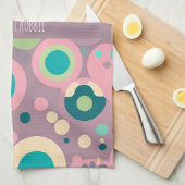 Kawai Circle Pink Marine Isometrie Muster Geschirrtuch (Viertel Falte)