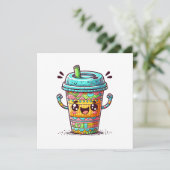 Kawai Coffee Einladung (Stehend Vorderseite)