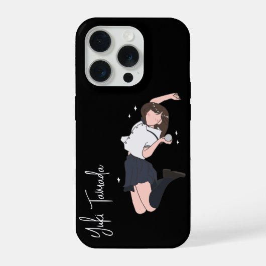 Kawai Jumping Girl Customizable iPhone Hülle (Rückseite)
