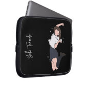 Kawai Jumping Girl Customizable Laptopschutzhülle (Vorne Rechts)