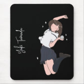 Kawai Jumping Girl Customizable Mousepad (Vorne)