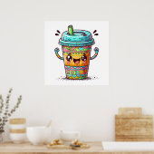 Kawai Kaffee Poster (Küche)