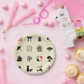 Kawai niedlicher Spaß der multi Farbasiatischen Pappteller (Party)