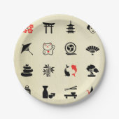 Kawai niedlicher Spaß der multi Farbasiatischen Pappteller (Vorderseite)