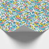 Kawaii Abstrakt Neon Jaguar Cheetah Leopard Print Geschenkpapier (Ecke)