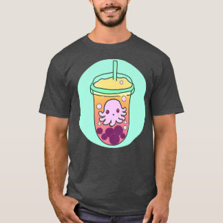 Kawaii Adorable Octopus Boba Niedlicher Bubble Ice T-Shirt